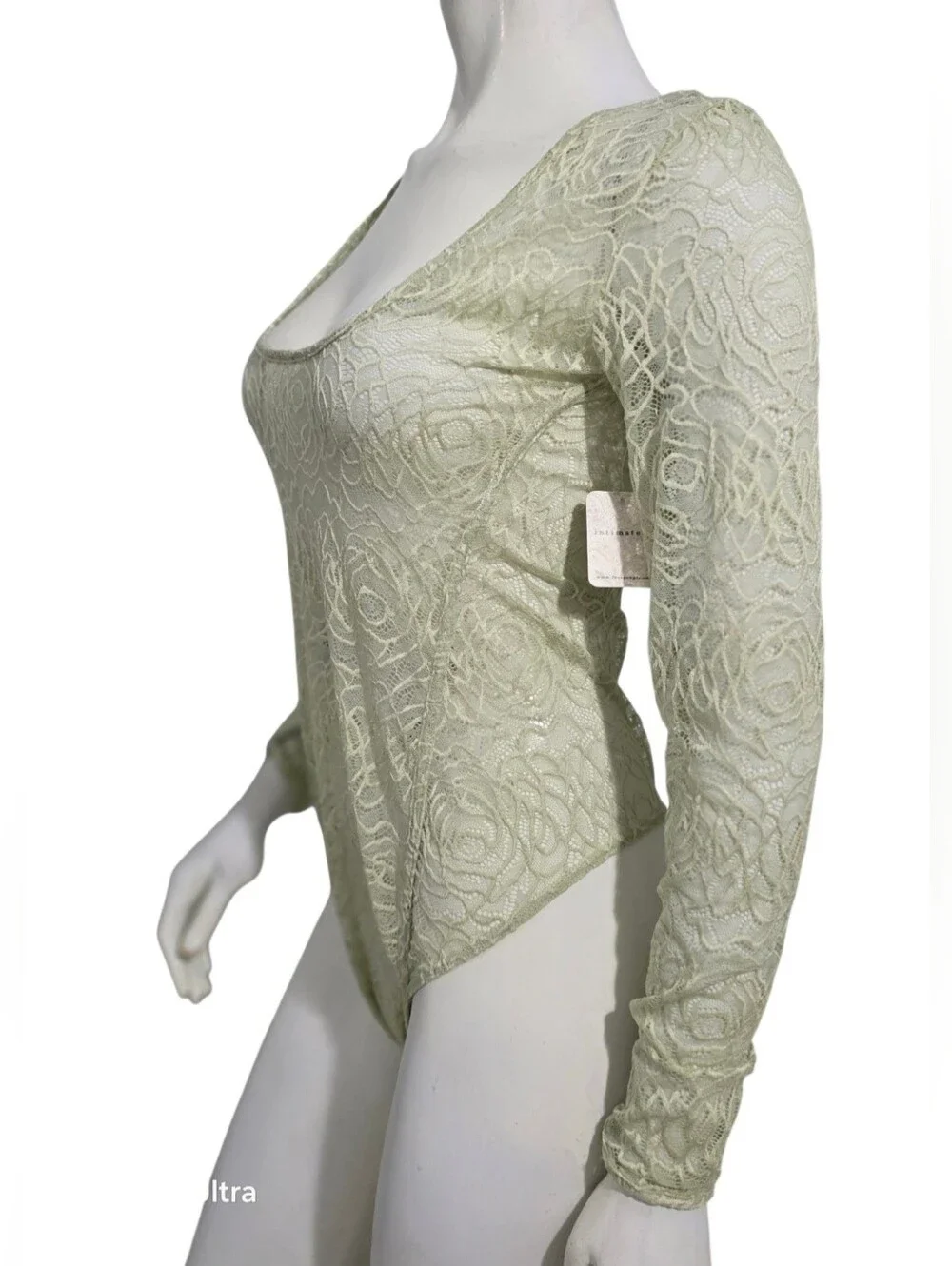 Free People In My Head Body Suit  Sheer Lace Long-Sleeve Size Small NWT